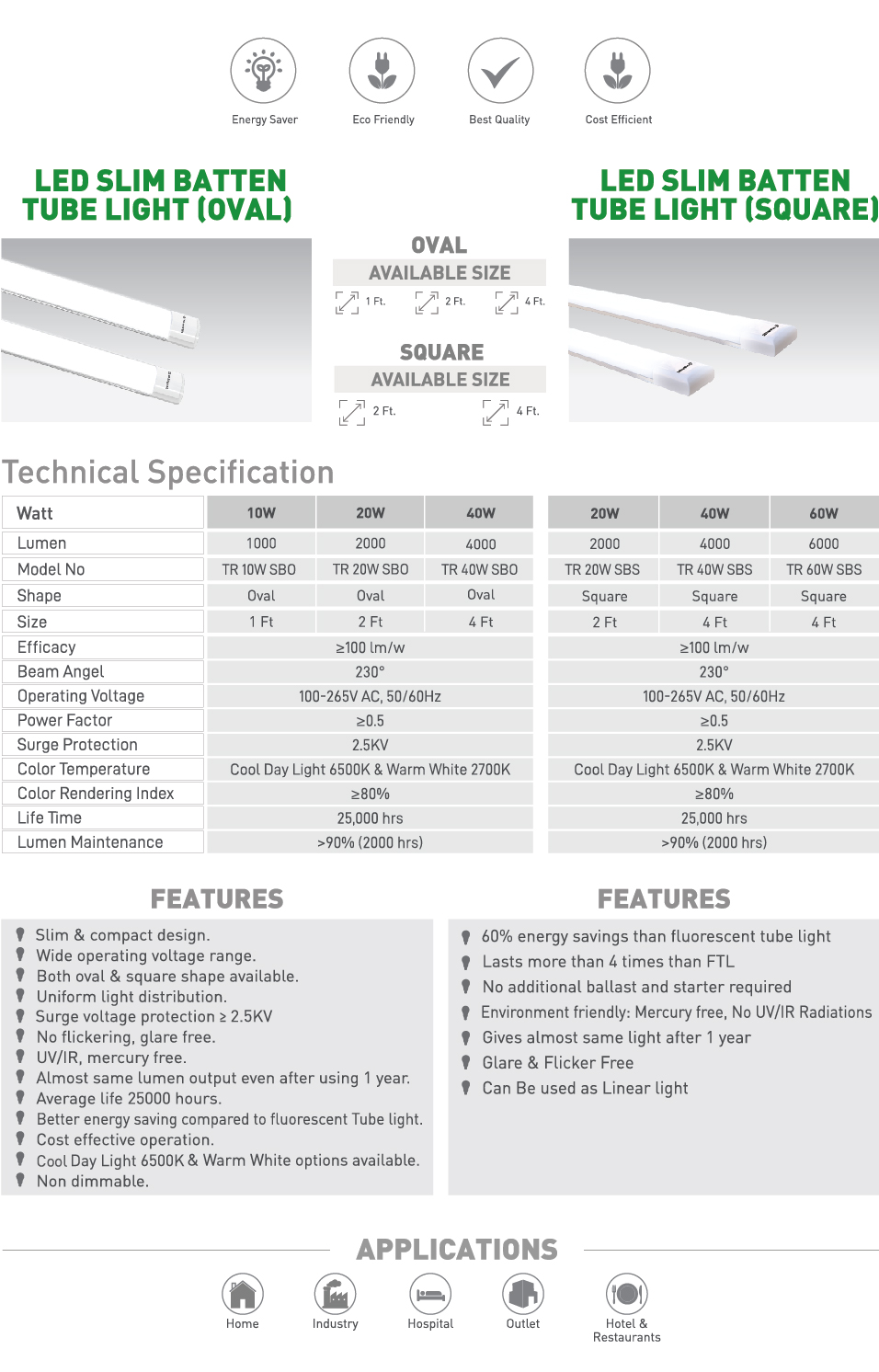 Slim Batten Tube-03 LED SLIM BATTEN TUBE LIGHT