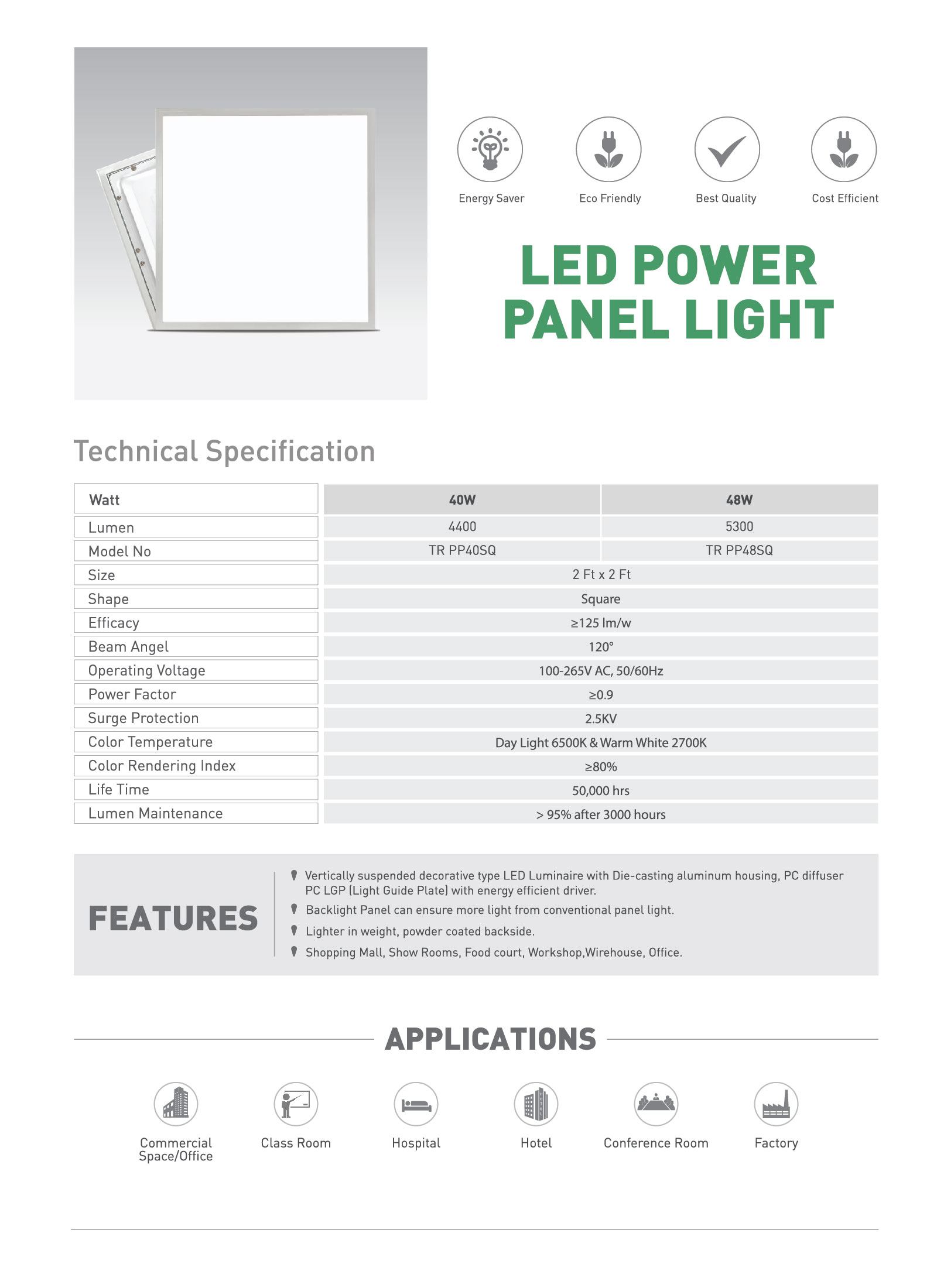 Transtec Product Catalouge-19-03 LED Power Flood Light