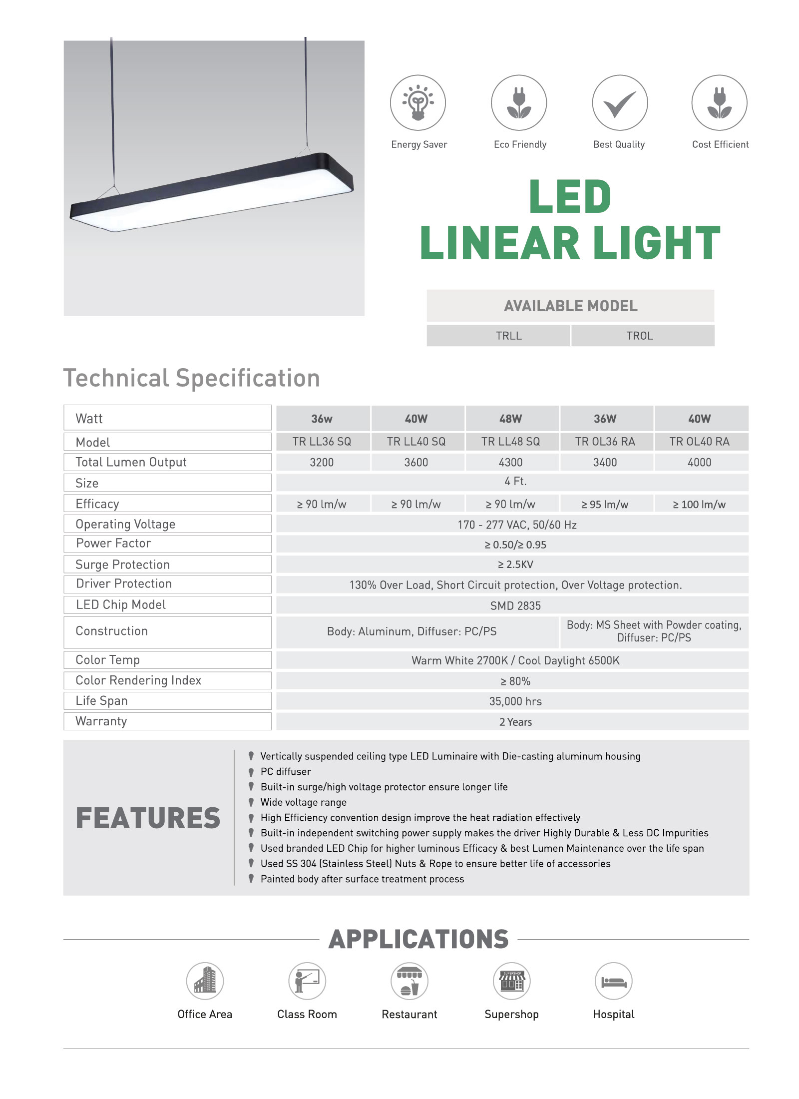 Transtec Product Catalouge-25-03 LED Linear Light