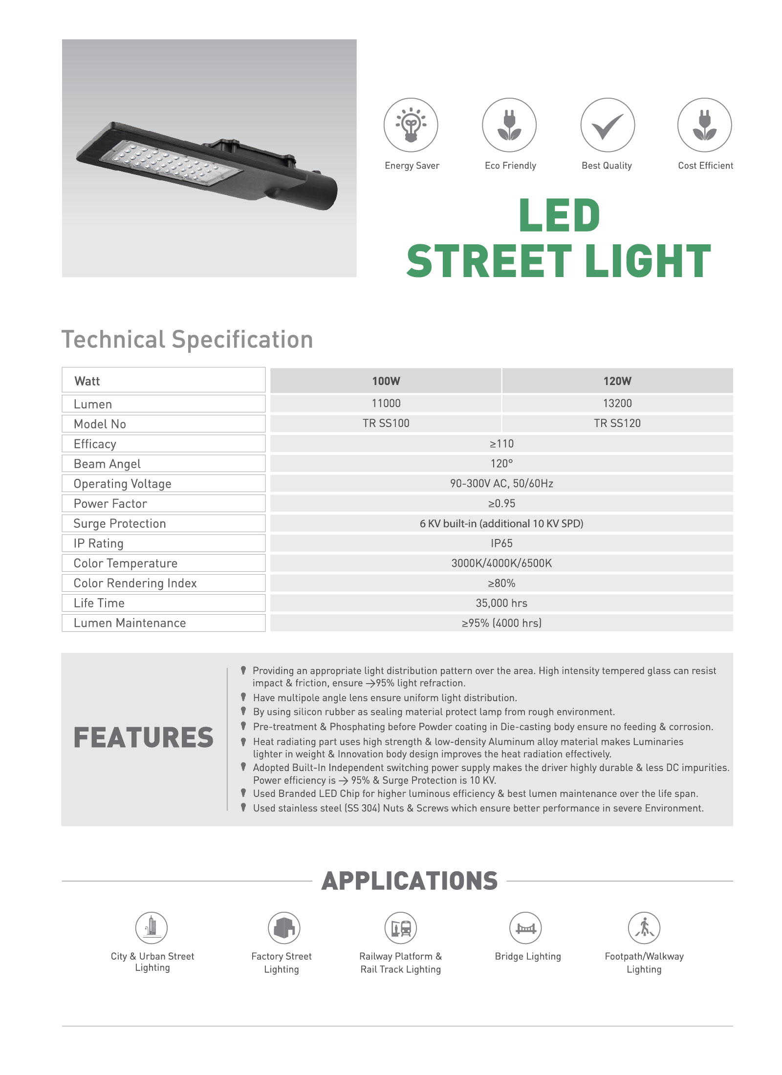 Transtec Product Catalouge-29-03 LED Street Light