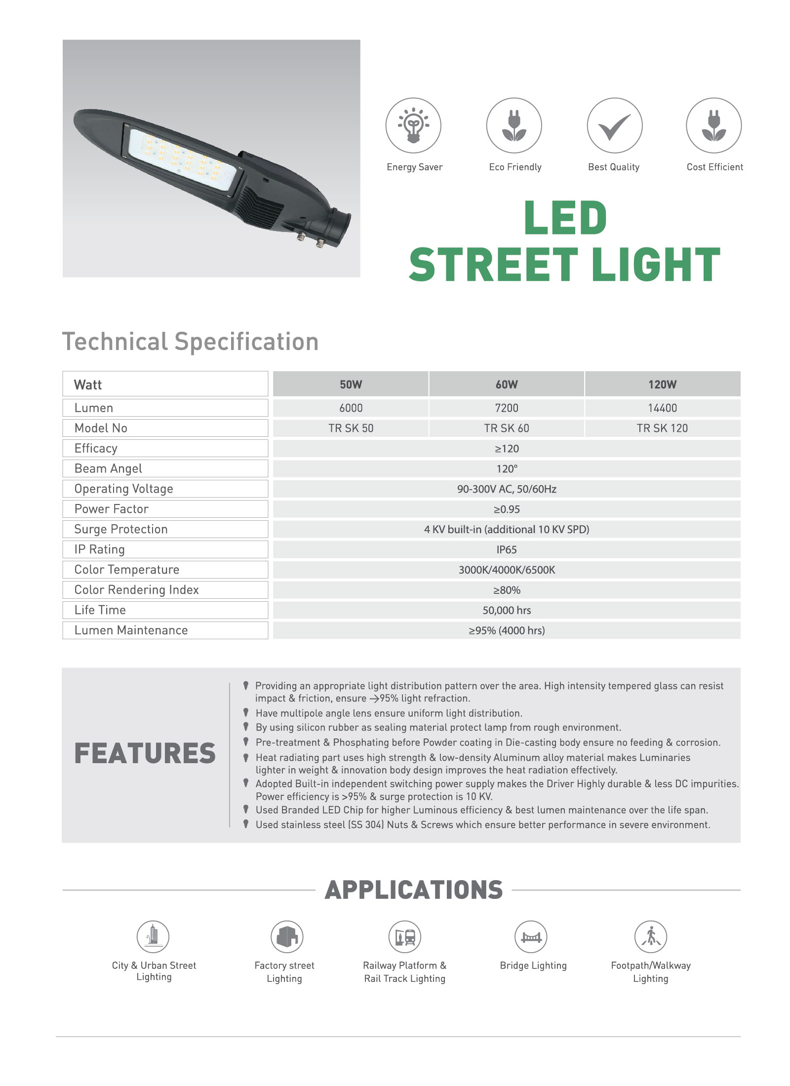 Transtec Product Catalouge-30-03 LED Street Light