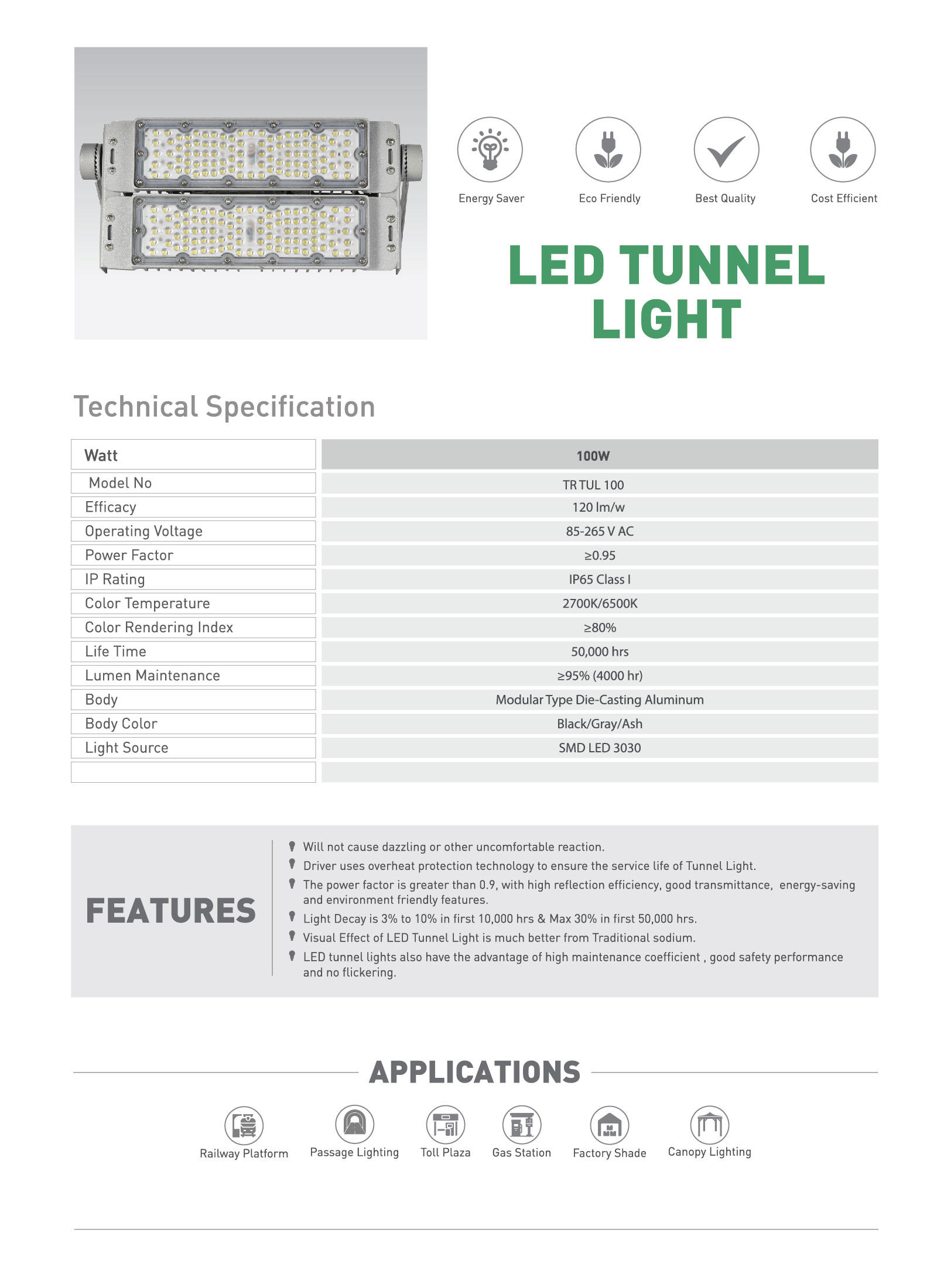 Transtec Product Catalouge-34-03 LED Tunnel Light
